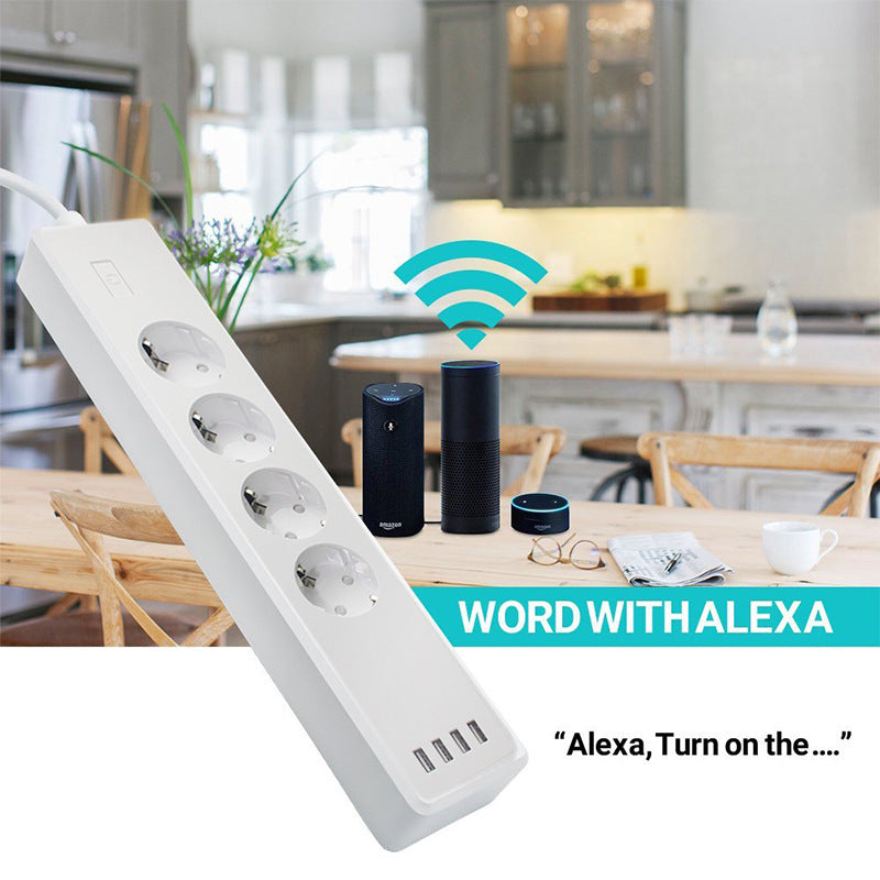Regleta Inteligente WiFi con 4 Puertos USB