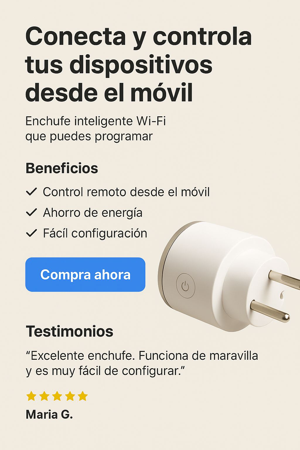 🔌 Enchufe Inteligente WiFi con Luz LED y Monitor de Energía – 16A